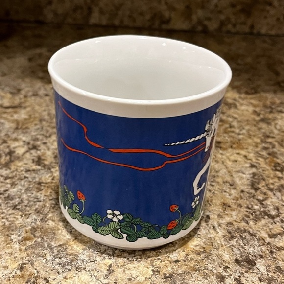Vintage Unicorn Mug with Blue and White Design - Picture 9 of 16